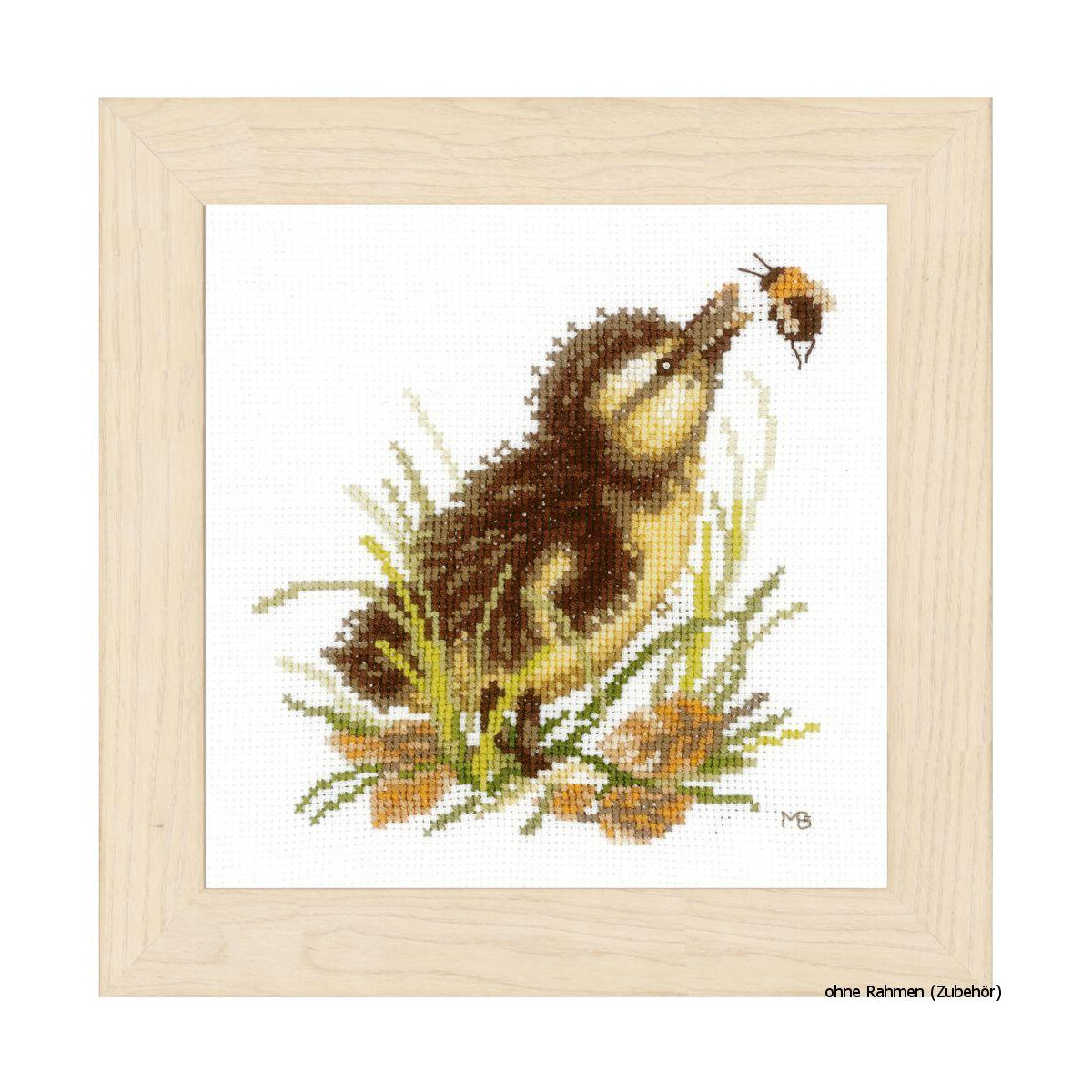 A framed cross stitch artwork or embroidery pack from...