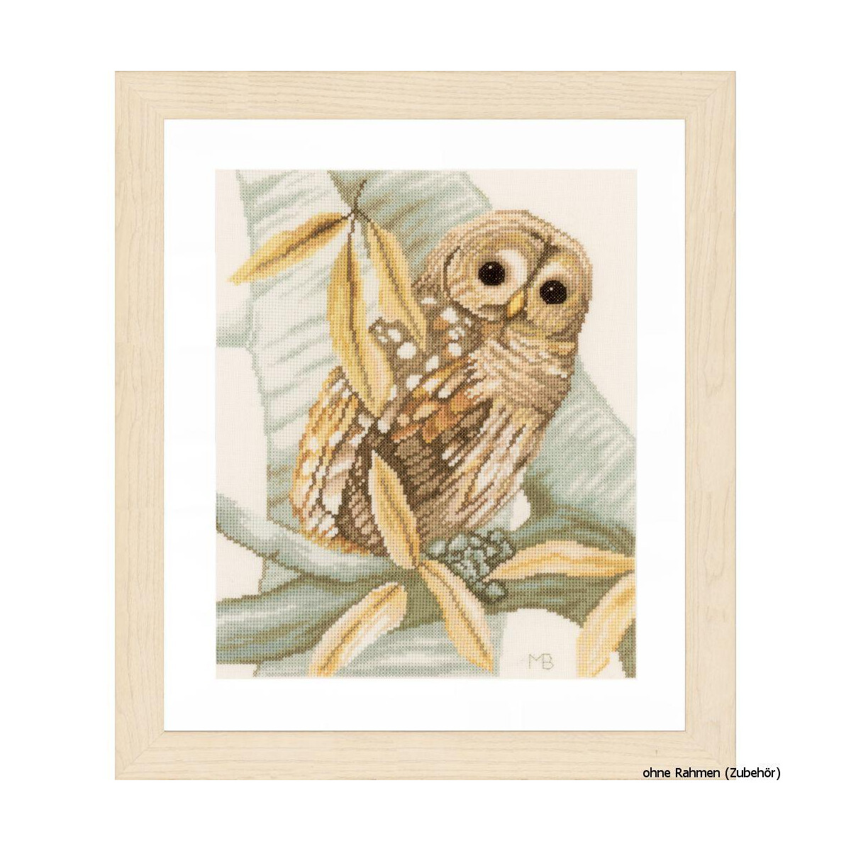 Lanarte cross stitch kit "owl with autumn...