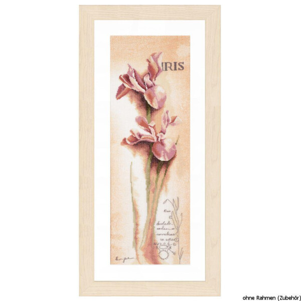 Set di punto croce Lanarte "Iris Botanico", modello di conteggio