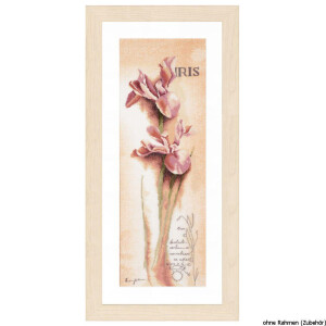 Lanarte cross stitch kit "Iris Botanical",...