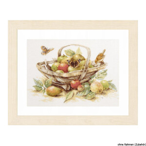 Lanarte cross stitch kit "basket of apples",...