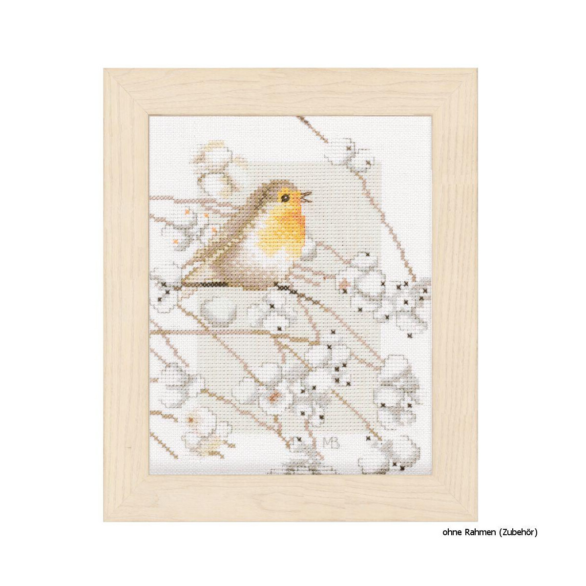 A framed cross stitch artwork, made from a high quality...