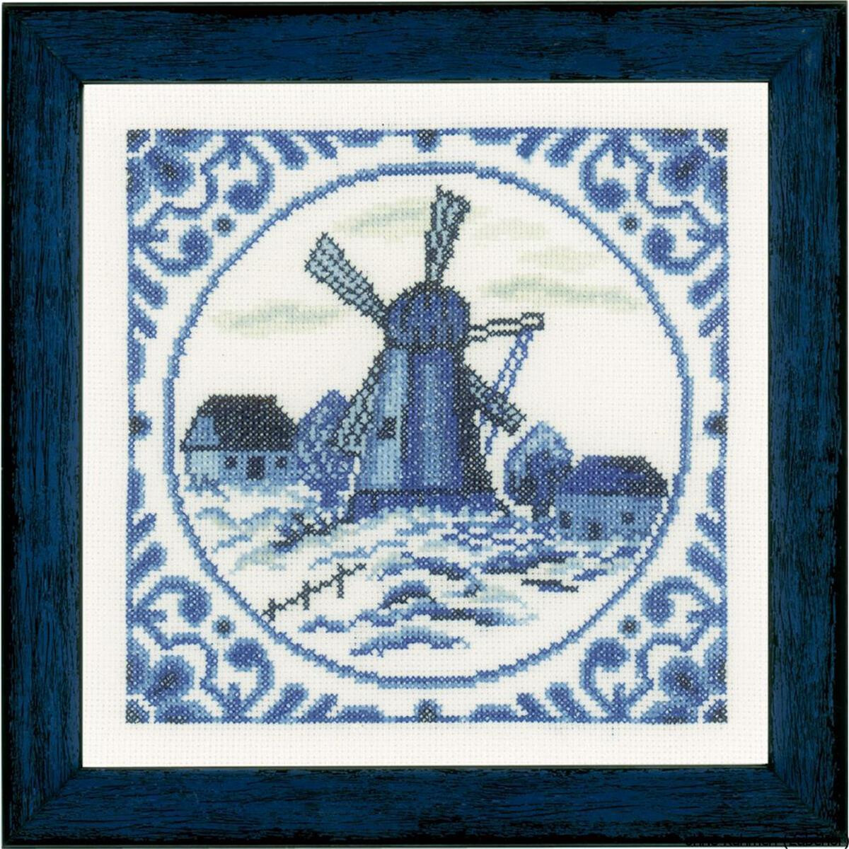 Lanarte cross stitch kit "windmill Aida",...