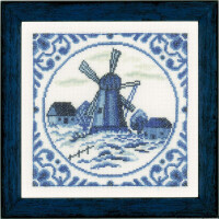Набор для вышивания крестом Lanarte "Ветряная мельница Aida", счетная схема