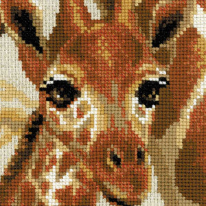 Riolis borduurpatroon set kruissteek "Giraffes", telpatroon