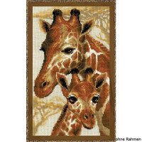 Riolis borduurpatroon set kruissteek "Giraffes", telpatroon