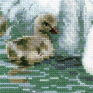 Riolis counted cross stitch Kit White Swans, DIY