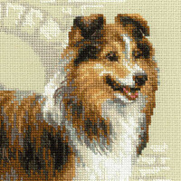 Riolis borduurmotief set kruissteek "Shetland Sheepdog", telpatroon