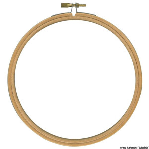 Vervaco Wooden embroidery hoop, 14.5 cm round, DIY